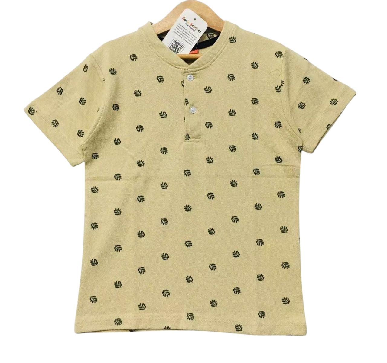 leaves  All Over Print Skin Henlay Polo Boys(R-193,194)