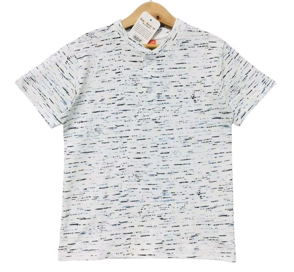 Lines Printing White Henlay Polo Boys(R-193,194)