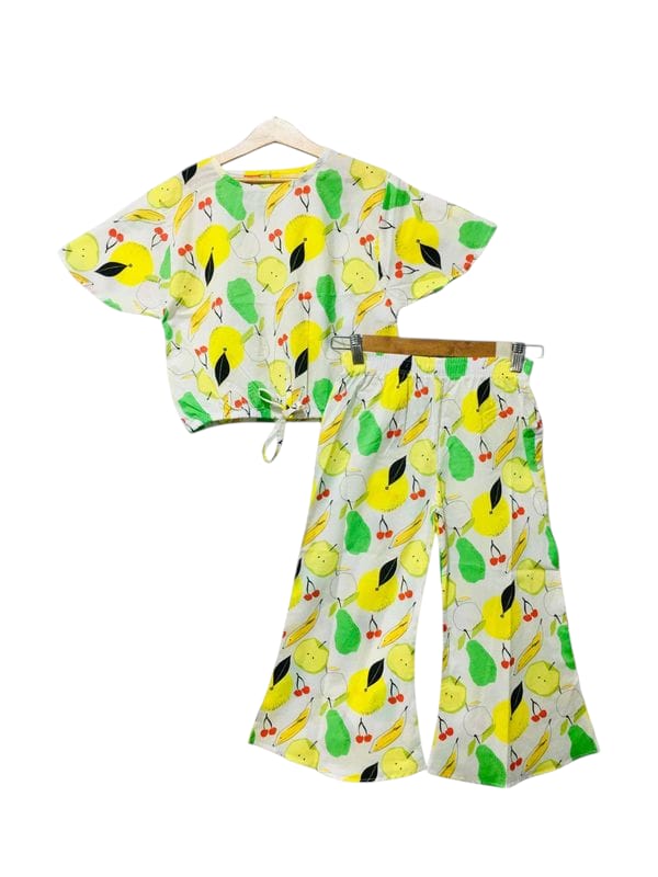 Multi Fruit Half Sleeve White Skate Fish Girls(R-212)