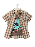 Cool Boy Brown Boxes Double Casual Shirt Boys