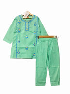 Front Embroidery Pista Two Piece Girls