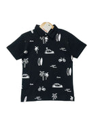 Tree With Texi Black Collor Polo Shirt Boys