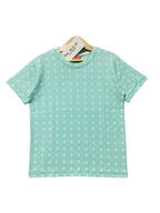 Flower Print C-Green T-Shirt Boys