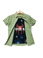 Spider Man Green Check Double Casual Shirt Boys