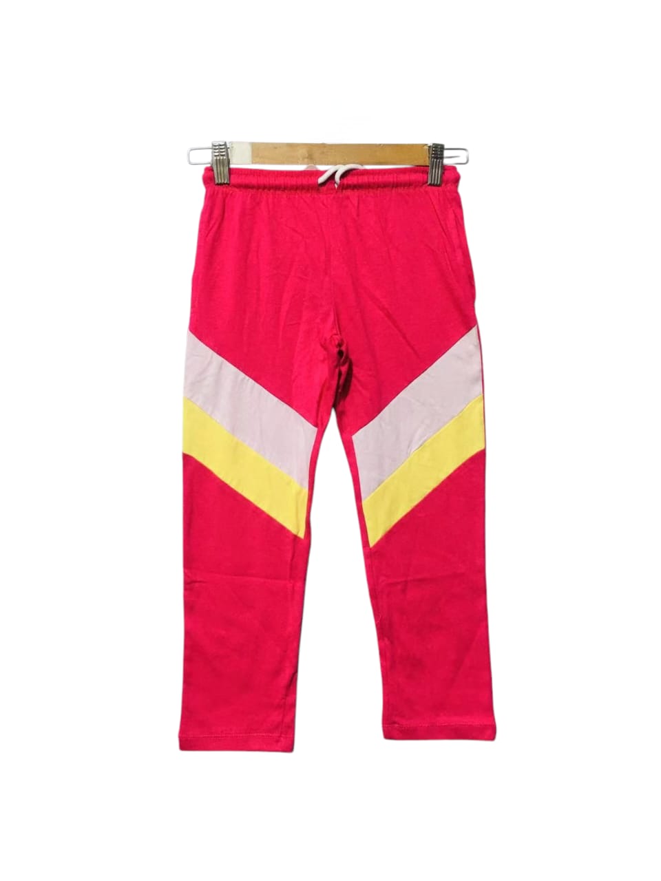 White & Yellow Panel Pink Trouser Girls (R-27,28)