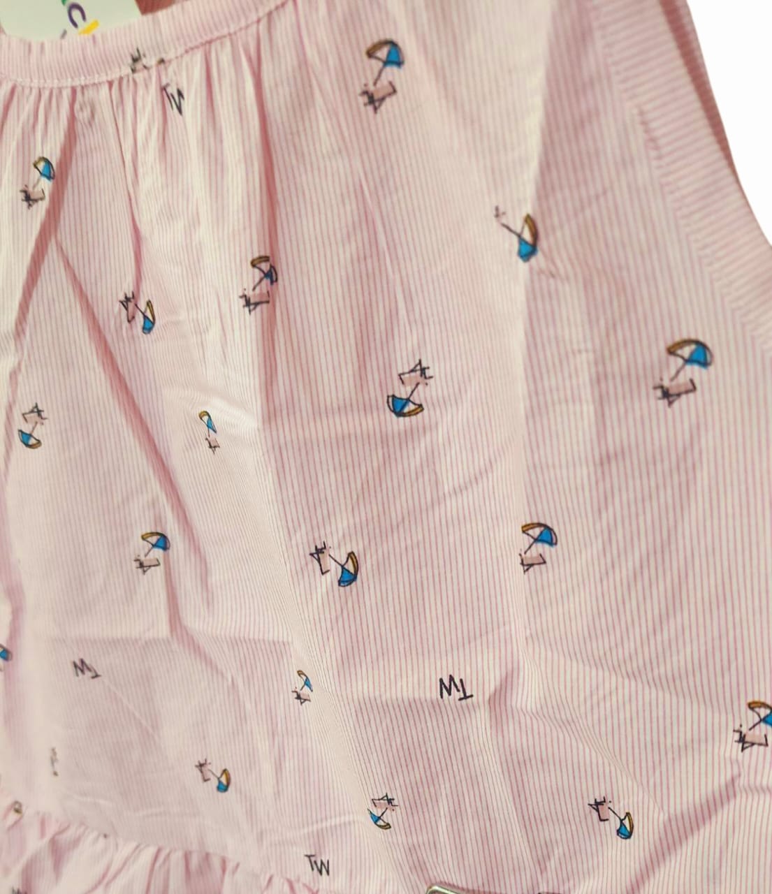 Umbralla With Chair Baby Pink Skirt Suit Girls