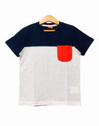 Red Pocket Navy & White T-Shirt Boys