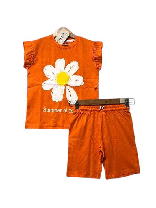 Summer Youth Orange Trouser Shirt Girls