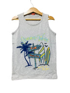 Summer Waves Oatmeal Sleeveless Shirt Boys