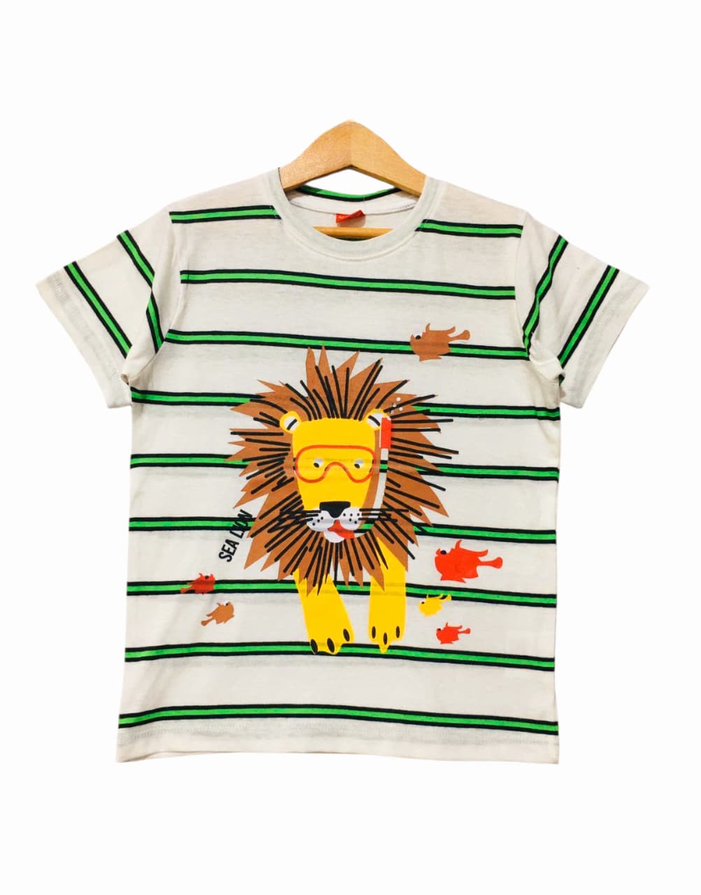 Sea Lion Parrot & White Striper T-Shirt Boys