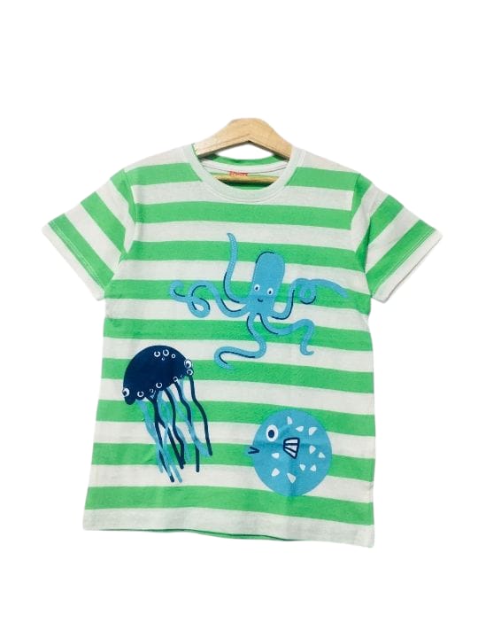 Octopus Parrot & White Stripper T-Shirt boys