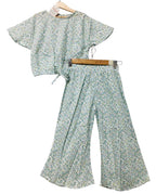 Sky & Green Leaves Half Sleeve White Skate Fish Girls