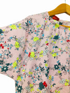 Black & Yellow Flower Half Sleeve Peach Skate Fish Girls