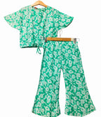 White Print Half Sleeve Parrot Skate Fish Girls