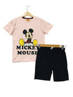 Mickey Mouse Peach Nicker Suit Boys