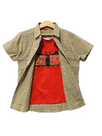 Batman Red Inner Skin Check Double Casual Shirt Boys