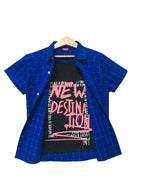 New Destination Black Inner Blue Double Check Shirt Boys