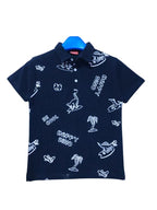 Happy Dino Navy Collar Polo Boys