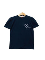 Three Heart Logo Navy T-Shirt Girls
