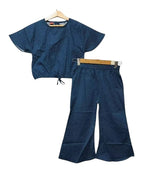 Small Dashes All Over Print Navy Skate Fish Girls