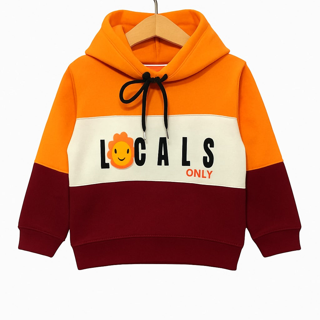 Local Orange & Mahroon Hoodies Boys