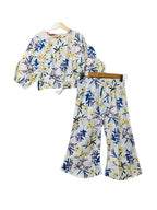 Yellow Flower All Over Print Full Sleeve White Skate Fish Girls