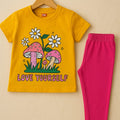 Love Yourself Mustered Trouser Shirt Girls ( R-489 )