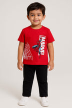 Marvel Super Hero Red Trouser Shirt Boys
