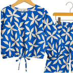 White Leaves Full Sleeves Royal Blue Skate Fish Girl ( R-327 )