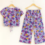 Dark Purple & Orange Half Sleeve White Skate Fish Girls