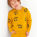 Smiley Print Mustered Track-suit Boys ( 235,243 )