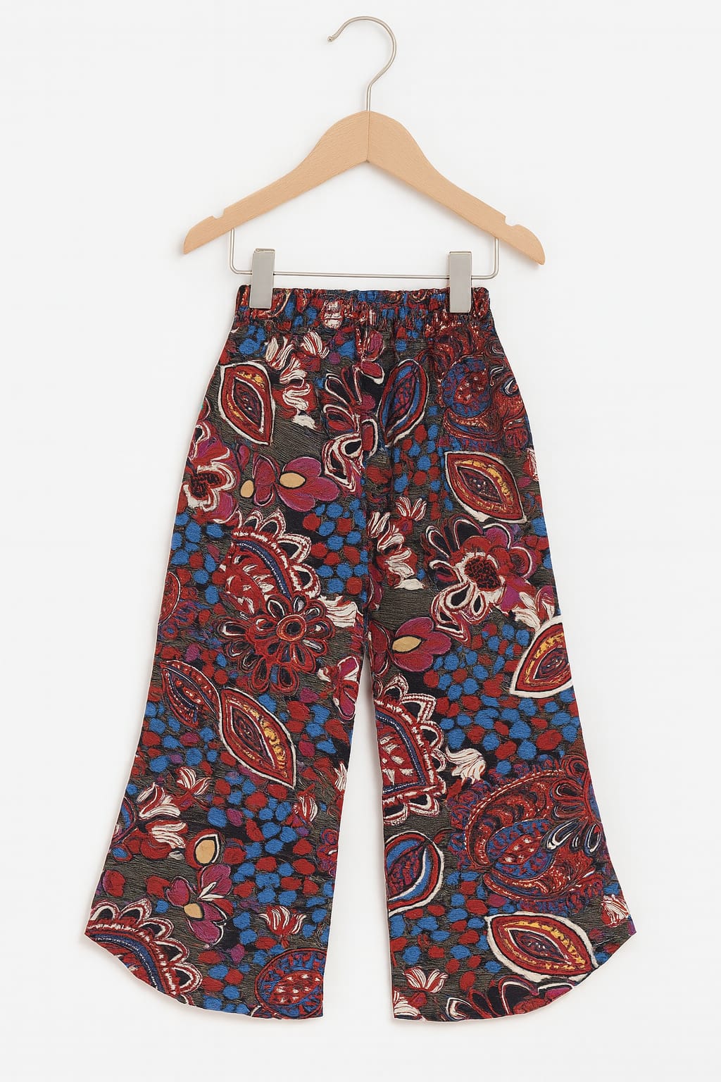 Paisley Pattern All Over Print Multi Color Skirt Suit Girls