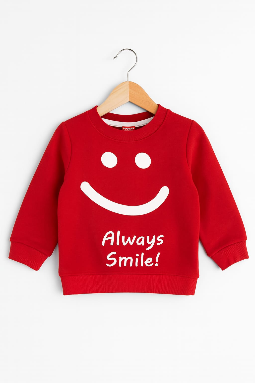 Always Smile Red Sweatshirt Boys