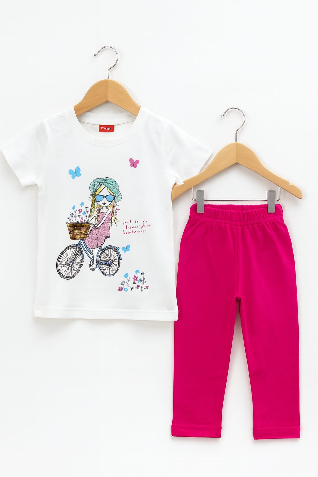 Doll With Butterfly White Trouser Shirt Girls