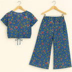 Yellow & Mahroon Flower All Over Print Hs Blue Skate Fish