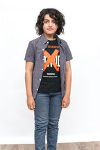 Motivated Red Blue Check Double Casual Shirt Boys ( R-329 )