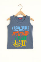 Surf Time Blue Inner Blue Check Double Casual Shirt Boys