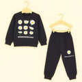 Nine Flower Black Track Suit Girls ( R-78 )