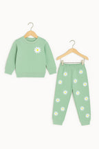 Flower Logo Pista Track Suit Girls