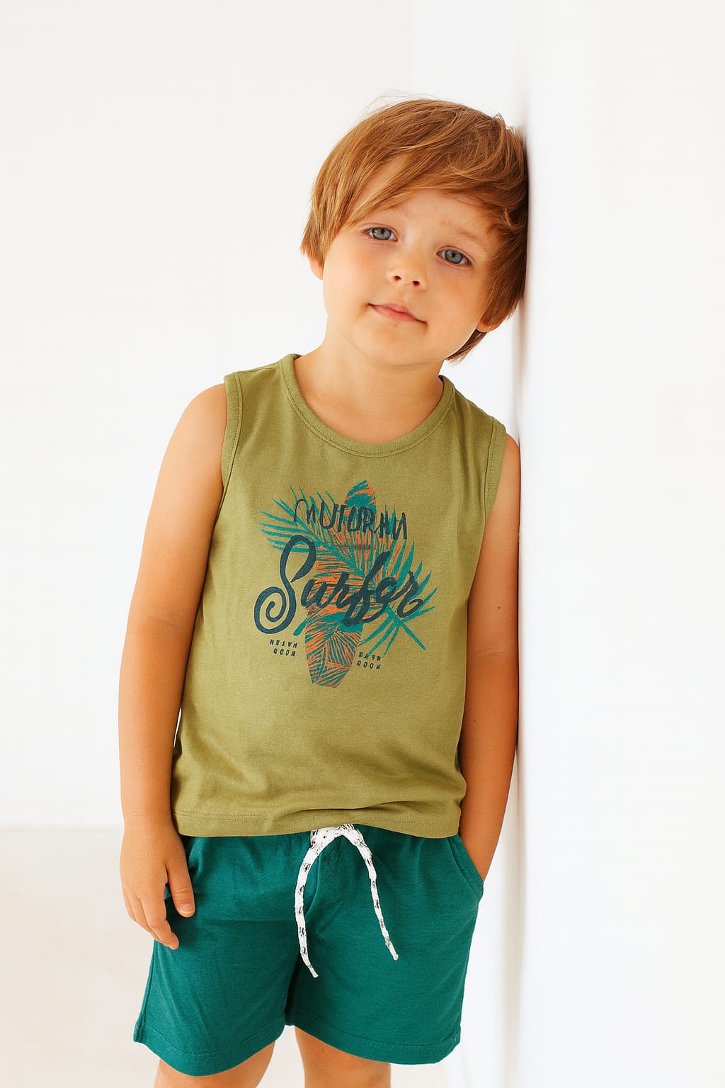 Surfer Sleeveless Brown Nicker Suit Boys