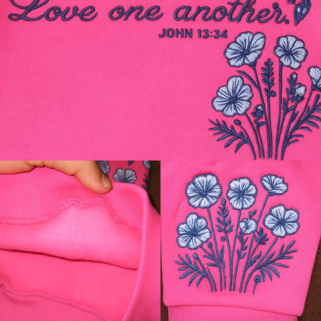 Love Pink Embroidery Track-suit Girls