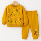 Embroidery All Over Mustered Track-suit Girls