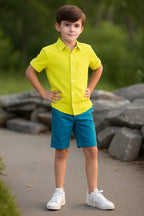 Simple Lemon Half Sleeve Casual Shirt Boys ( R-15 )