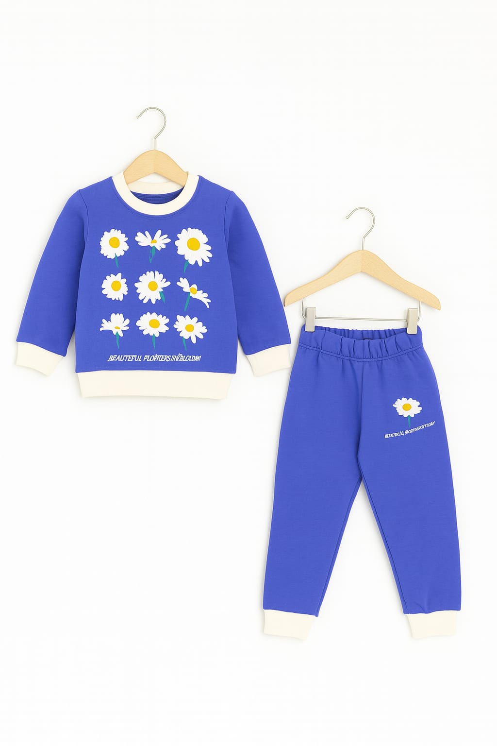 Nine Flower Royal Blue Track-suit Girls