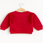 Shoulder Lase Red Sweatshirt Girls