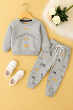 Batman print oatmeal Track-suit-Boys