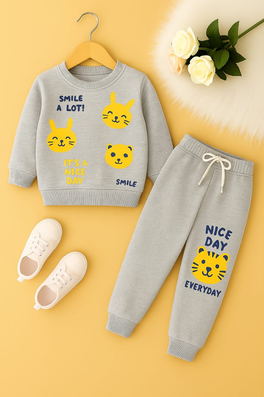 Nice everyday Oatmeal Track-suit-Boys