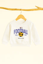 Football White  Sweatshirt Boys