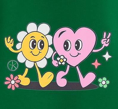 Smile & Heart Dark Green Sweatshirt Girls
