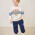 My Buddy White, Navy Trouser Track-suit-Boys (R-334N )